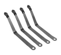 JEWEDECO Placas de presión para atril, 4 piezas, acero al manganeso, clips de resorte negros para partituras y libros, conciertos y escenario