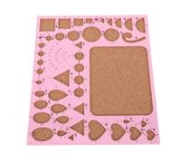 JEWEDECO Plantilla para Trabajo de Papel en Formas Circulares, Cuadradas de Corazón, Soporte Multi-forma para Manualidades DIY con Material Plástico y Corcho de 21x18cm