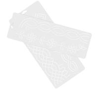 JEWEDECO Plantillas de Acolchado para Coser 2 Piezas, Plantilla de Plástico para Bordado y Patchwork, Herramientas de Costura Patrón Marcado para Manualidades y Proyectos de Costura