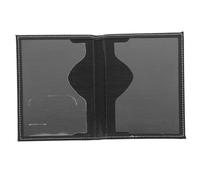 JEWEDECO Portadocumentos De Cuero Negro Multifuncional Funda Protectora para Pasaporte y Porta Tarjetas Organizador Compacto para Viaje Resistente Al Desgaste