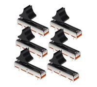 JEWEDECO Potenciómetro Deslizante Lineal de 35mm B10k, 6 Piezas Tapa de Plástico para Ajuste de Volumen en Equipos de Sonido y Mezcladores