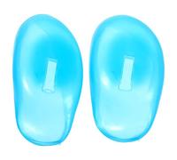 JEWEDECO Protector de Oídos de Silicona Reutilizable para Teñir el Cabello, Cubiertas Impermeables Azules para Cuidado del Cabello en Uso Personal en Casa