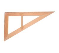 JEWEDECO Regla de Enseñanza Grande de Madera, Triángulo para Medición Geométrica, Instrumento de Medición del Profesor, Dibujo Educativo y Aula