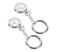JEWEDECO Relojes Electrónicos para Enfermería y Estudiantes, Llavero Reloj de Bolsillo Unisex, Cronómetro Portátil Resistente al Polvo, Uso en Exámenes y Atención Médica, 2 Piezas