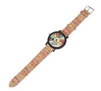 JEWEDECO Relojes Reloj de Cuarzo para Hombre Elegante Cronógrafo de Pulsera de Cuero para Estudiantes Reloj con Borde para Hombre Relojes de Pulsera Digitales para Hombre