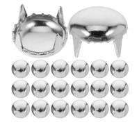 JEWEDECO Remaches Redondos de Cúpula Huecos 100 Piezas de Aleación Plateada para Manualidades Diy, Accesorios de Maleta y Decoración de Cuero, Mini Tachuelas Punk para Ropa, Bolsos