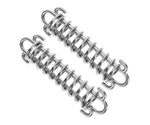 JEWEDECO Resorte Amortiguador de Acero Inoxidable 2 Piezas para Correa de Perro Grande, Tensor Resistente hasta 41 Kg, Accesorio Versátil para Correas y Actividades al Aire Libre