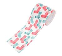 JEWEDECO Rollo De Papel Higiénico Navideño Estampado De Calcetines Para Decoración De Fiestas y Uso Diario Temporada Navideña, Color, Diseño Creativo, 1 Unidad