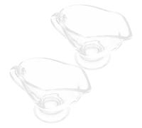 JEWEDECO Salseras de Vidrio Asa 215Ml, Juego de 2 Unidades para Salsa y Crema, Aptas para Lavavajillas, Uso en Cocina y Barra de Restaurante