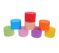 JEWEDECO Serpentina de Papel Crepé de Varios Colores para Decoración de Fiestas y Bodas, 8 Rollos Gran Elasticidad y Buena Forma para Fondo de Fiesta