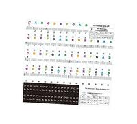 JEWEDECO Set De Pegatinas Transparentes Para Teclado De Piano Stickers Musicales De Escala Para Teclados Electrónicos De 49 54 61 y 88 Teclas Ideal Para Aprender y Practicar úsica