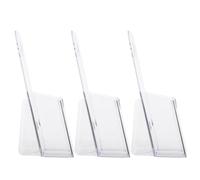 JEWEDECO Soporte para Folletos de Acrílico Blanco A4, Organizador de Archivos de Oficina 3 Piezas, Estante para Documentos y Exhibición de Literatura