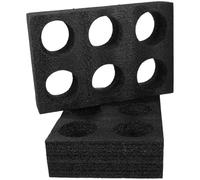 JEWEDECO Soporte para Llevar Bebidas 6 Orificios, 2 Unidades de Bandejas de Algodón Perlado para Café, Té y Refrescos, Portavasos Práctico para Restaurantes y Comida para Reutilizable