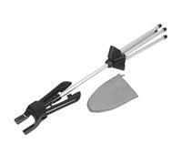 JEWEDECO Soporte Plegable para Colgar Ropa Incluye Almohadilla para Planchar y Bolsa de Almacenamiento con Base de Patas Negras Accesorio Telescópico para Plancha de Vapor
