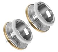JEWEDECO Tapa Reemplazable de Acero Inoxidable y Plástico para Jarra de Agua Fría Pack de 2 Piezas, Accesorio para Mantener Frescura en Cocina