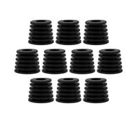 JEWEDECO Tapones de Silicona Reutilizables Color Negro 10piezas, Cierre Hermético, Fácil de Usar para Botellas de Vino para Bares y Clubes