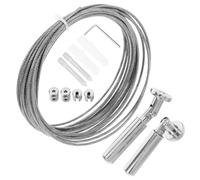 JEWEDECO Tendedero de Ropa Exterior 5 Metros Cuerda de Acero Inoxidable Resistente al Viento, Ligero Capacidad de Carga Fuerte, Adecuado para Terraza y Baño