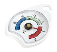 JEWEDECO Termómetro para Frigorífico y Congelador de Cocina, Medidor de Temperatura de Plástico Blanco Pantalla Clara y Diseño Compacto para Ahorro de Espacio