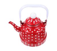 JEWEDECO Tetera de Esmalte Vintage de 1.1l para Calentar Agua, Diseño Retro Práctico y Fácil de Usar, Ideal para Aficionados al Té y Café en Cocina