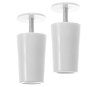JEWEDECO Topes Accesorios para 2 en Enrollables Piezas Persianas Limitador de Blanco, Piezas de Repuesto para Persianas Cierre Amortiguador y Cortina para Estores Cortinas Hogar