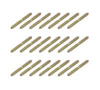 JEWEDECO Tornillos Superficie Galvanizada 40 de Doble Extremo Autorroscantes de Acero al Carbono para Unir Piezas de Madera en Muebles