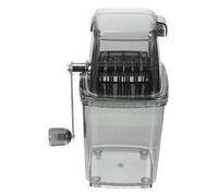 JEWEDECO Trituradora de Hielo Portátil Tapa Transparente PP y Acero Inoxidable 2l Negro Picadora de Hielo Manual para Bebidas Frías y Cocina