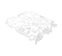 JEWEDECO Troqueles de Corte para Manualidades Flores de Acero al Carbono, Plantilla de Troquelado Metálica para Scrapbooking y Tarjetas Diy, Herramienta de Decorativa para Álbumes