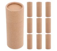 JEWEDECO Tubos de Papel Ligero para Manualidades 10 Cajas Capacidad de 20ml Diseño Sofisticado Color Marrón y Adecuado para Viajes y Embalaje de Té o Caramelos
