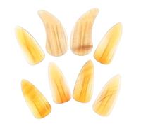 JEWEDECO Uñas de Guzheng Doble Ranura para Práctica y Exámenes, Talla Mediana, 8 Unidades