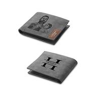 Jeweidea Cartera de Piel con Alfabeto con Nombre Grabado para Hombre, Cartera Personalizada con Foto y Letra, con Tarjetero RFID para Marido, Padre, Novio, para cumpleaños de Navidad