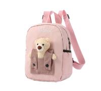Jeweidea Mochila Infantil para Niñas y Niños Mochilas Escolares Personalizadas con Nombres Mochila Preescolar Mochila Guarderia con Oso Regalos de Regreso a Clases para Niñas y Niños (A-Rosa)