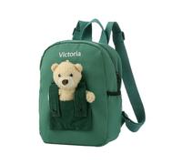 Jeweidea Mochila Infantil para Niñas y Niños Mochilas Escolares Personalizadas con Nombres Mochila Preescolar Mochila Guarderia con Oso Regalos de Regreso a Clases para Niñas y Niños (A-Verde)