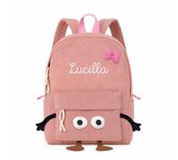 Jeweidea Mochila Infantil Personalizadas Niñas Niños con Nombre Mochilas Escolares 3-6 Años para Guardería Escuela Primaria Adolescente Viajes，Estilo 2-Rosa