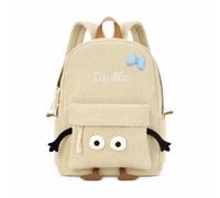 Jeweidea Mochila Infantil Personalizadas Niñas Niños con Nombre Mochilas Escolares 3-6 Años para Guardería Escuela Primaria Adolescente Viajes，Estilo 2-Caqui