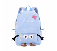 Jeweidea Mochila Infantil Personalizadas Niñas Niños con Nombre Mochilas Escolares 3-6 Años para Guardería Escuela Primaria Adolescente Viajes，Estilo 2-Azul