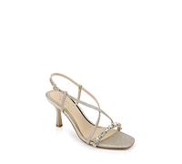 Jewel Badgley Mischka Alexis, Sandalia con talón Mujer, Dorado, 38 EU