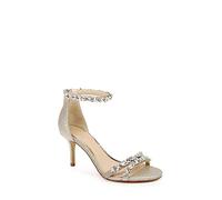 Jewel Badgley Mischka Caroline, Sandalia con talón Mujer, Oro, 35.5 EU