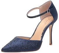 Jewel Badgley Mischka Mujer Jailene Pump, Azul Marino Satinado, 38.5 EU