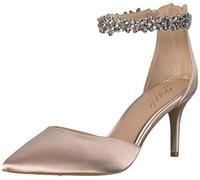 Jewel Badgley Mischka Raleigh Kitten D'Orsay - Puntera Puntiaguda, Champán, 39 EU