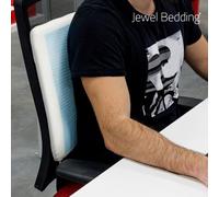 Jewel Bedding Cojín Viscoelástico con Gel, Poliuretano, Blanco, 40x5x40 cm