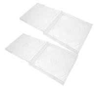 Jewel Cases - Cajas de plástico transparentes para CD, 4 unidades, cajas de almacenamiento compactas y ligeras para CD, DVD, organizador de discos portátil, viaje a casa
