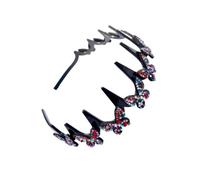 Jeweled Headband Butterfly Elegant - Wavy Fine Comb Teeth Shiny Crystal for