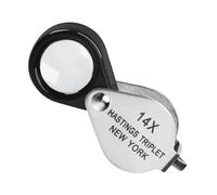 Jeweler Loupe 14x Ampliación Mini Lente Óptica de Cristal Plegable Magnificador Triplet Loop para Joyería, Coleccionista de Sellos y Monedas, Reparación de Relojes y Tarjetas de Circuitos