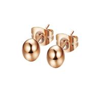 Jewelers - Juego de pendientes de oro rosa sólido de 14 quilates, C, Plata, Sin piedra preciosa