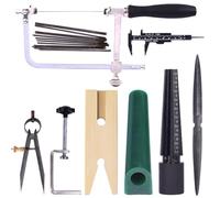 Jewelers - Kit de herramientas de tallado de anillos de cera, moldes de tubo de cera para hacer cera perdida, sierra de anillo de cera con cuchillas, medidor de anillos de cera, joyeros, lima de cera,
