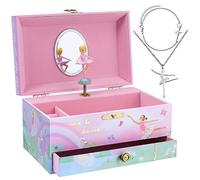 Jewelkeeper - Caja musical bailarina y juego de joyas de niñitas - 3 regalos de bailarina para niñas