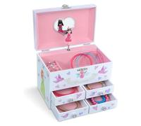 Jewelkeeper - Caja musical de almacenamiento de joyas grande, princesa de hadas y corazones con cuatro cajones extraíbles - Melodía de la Danza del Hada de Azúcar