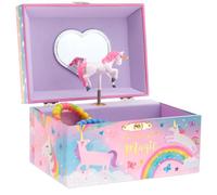 Jewelkeeper - Caja Musical para Joyas para Niñas, con Unicornio Algodón Azucarado - Melodía Beautiful Dreamer