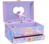 Jewelkeeper - Caja Musical para Joyas para Niñas, con Unicornio Algodón de Azúcar, con Cajón Extraíble - Beautiful Dreamer