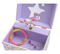 Jewelkeeper - Caja Musical para Joyas para Niñas, con Unicornio Arco Iris y Estrellas de Lentejuelas - Melodía The Beautiful Dreamer
